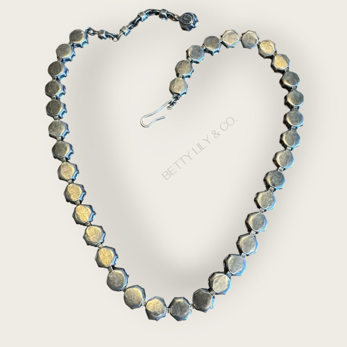 Vintage Made in Austria Smoky Gray Aurora Borealis Crystal Choker Necklace