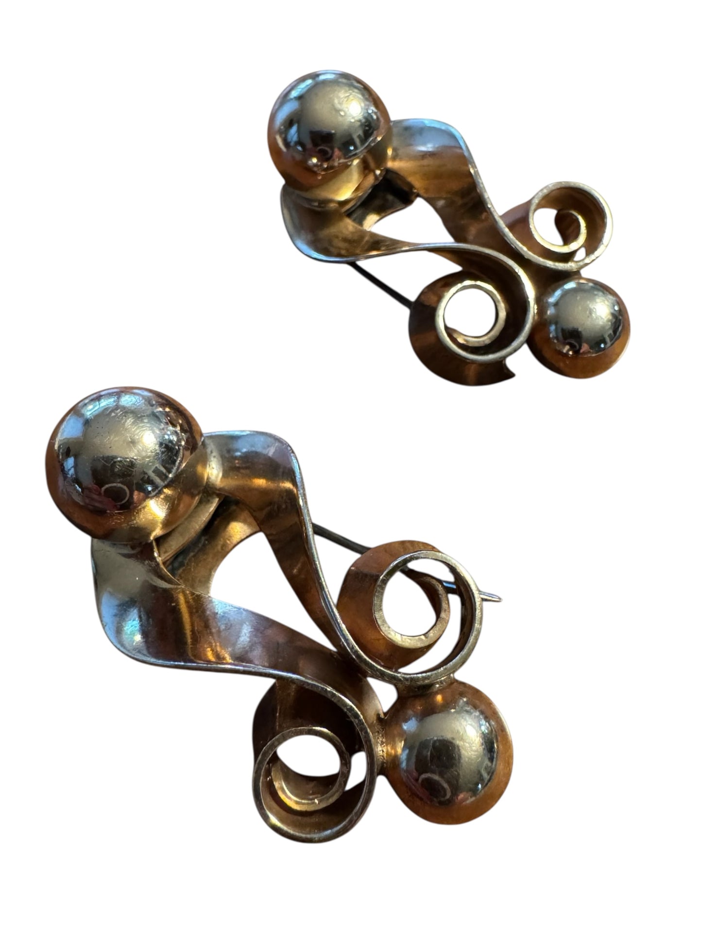 Vintage Napier Sterling Silver Art Deco Dress Clips – Pair (c. 1935–1945)