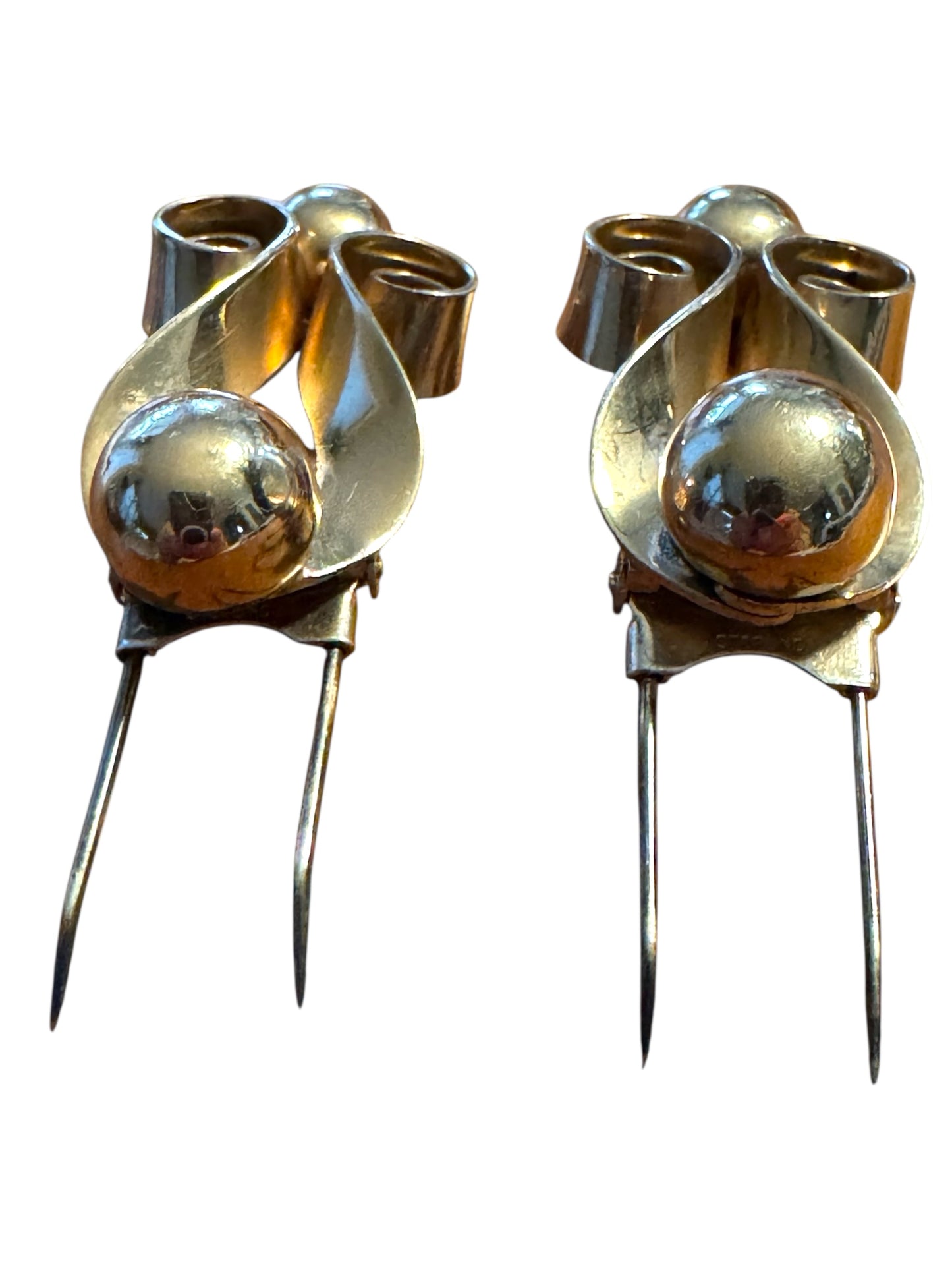 Vintage Napier Sterling Silver Art Deco Dress Clips – Pair (c. 1935–1945)