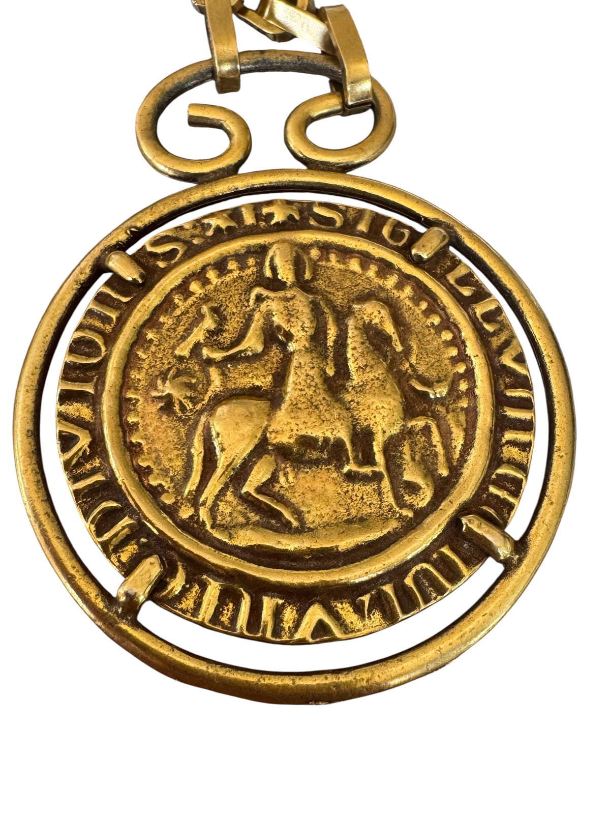 Accessocraft NYC Gold Medallion Statement Necklace