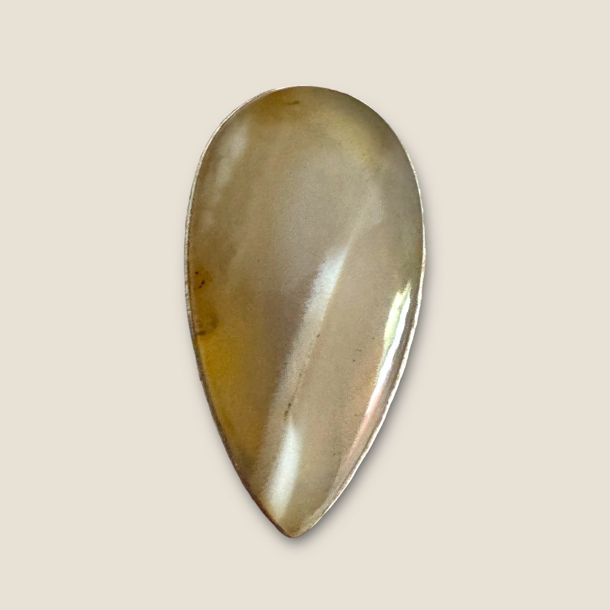 Vintage 925 Sterling Silver Hammered Adjustable Band Ring with Extra Large Smoky Quartz Cabochon – Artisan Statement Design