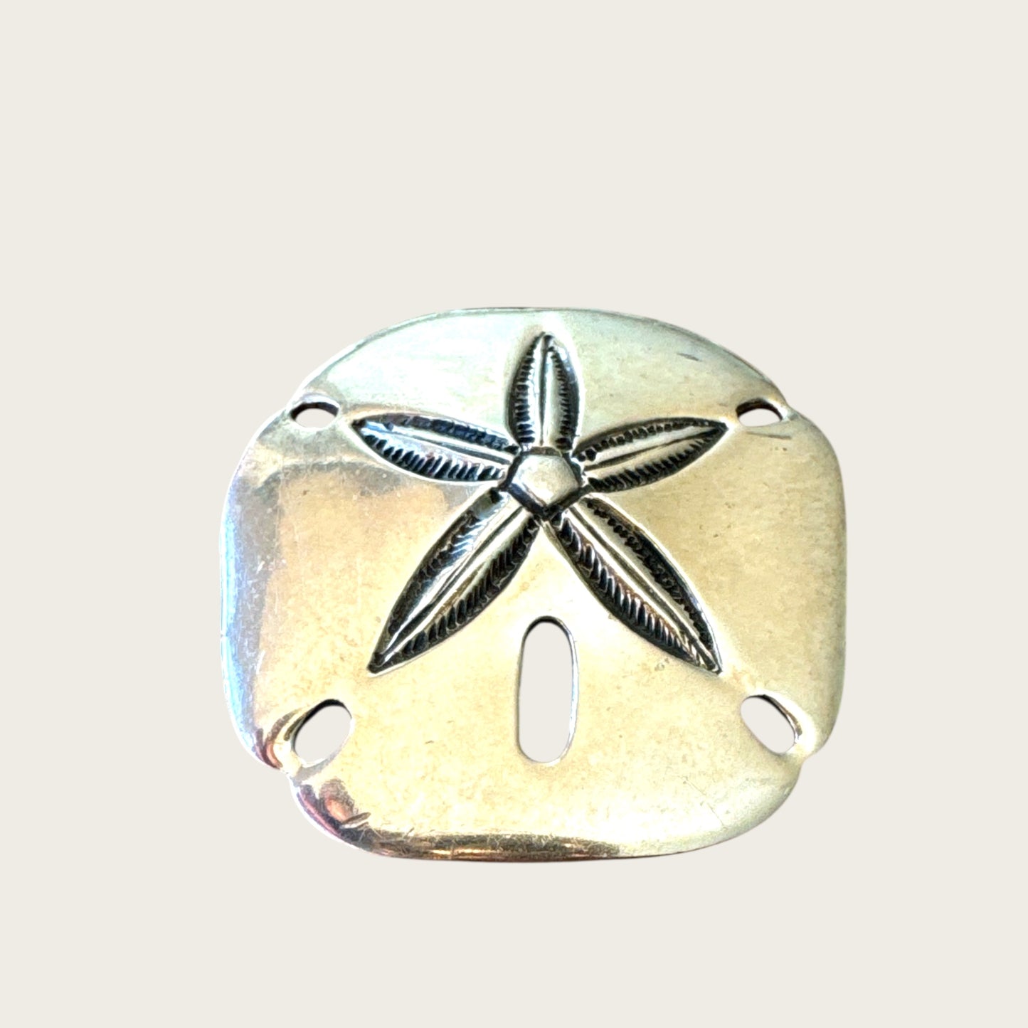 Breakell Sterling Silver Sand Dollar Brooch – Nautical Coastal Design – 13.58g
