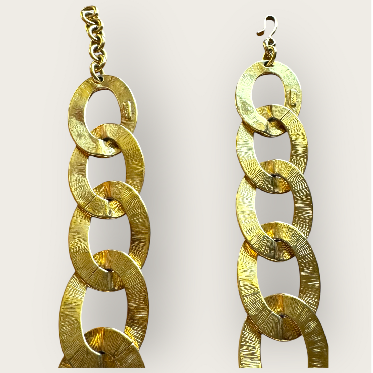 Vintage Monet Chunky Gold-Tone Link Necklace – Bold Runway Statement Chain, Signed