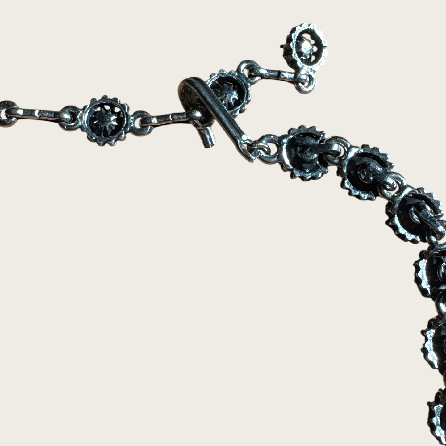 Vintage Signed Weiss Necklace – Midnight Blue Aurora Borealis Crystal Statement Necklace, 1950s