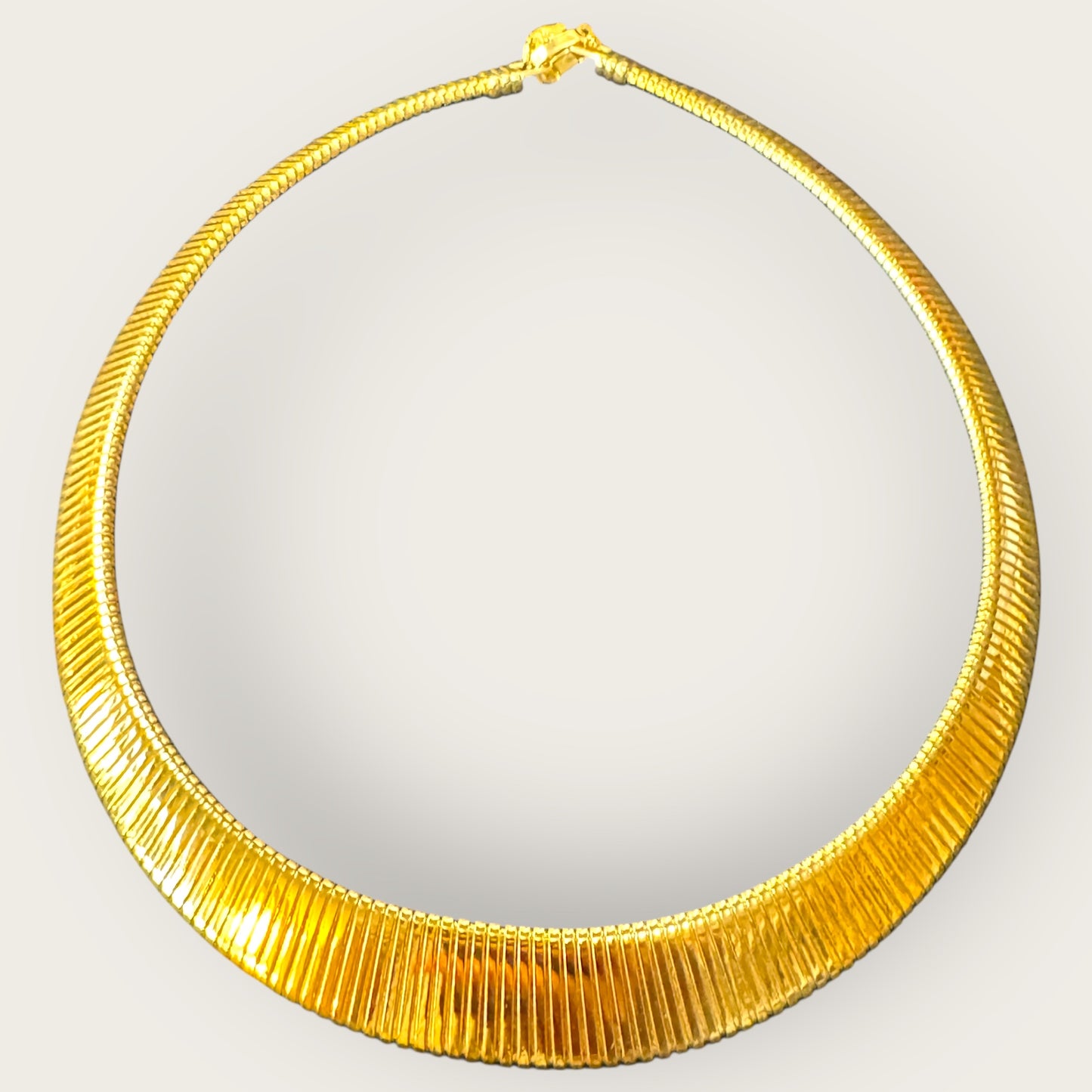 Vintage Park Lane Gold-Tone Omega Collar Necklace – Signed