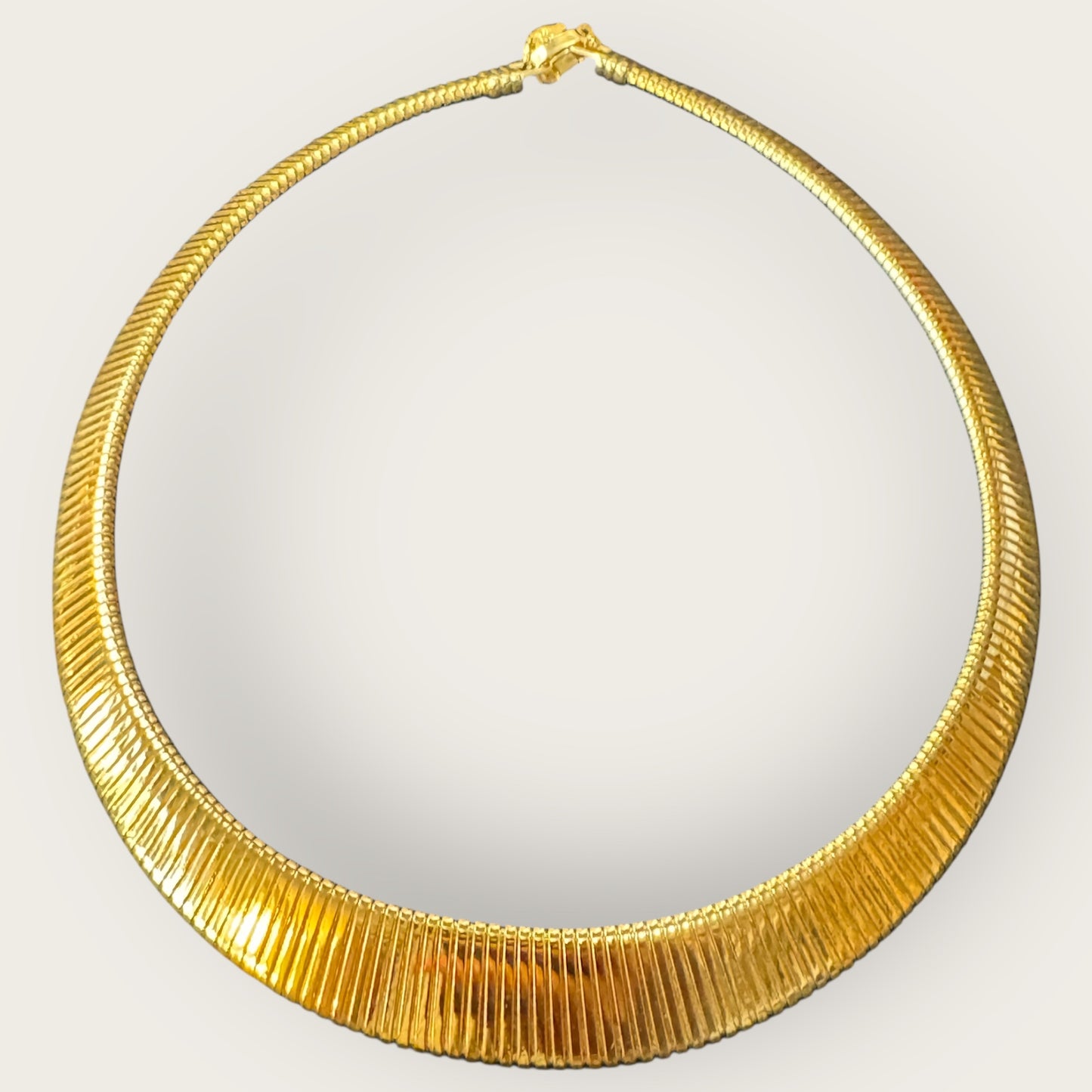 Vintage Park Lane Gold-Tone Omega Collar Necklace – Signed