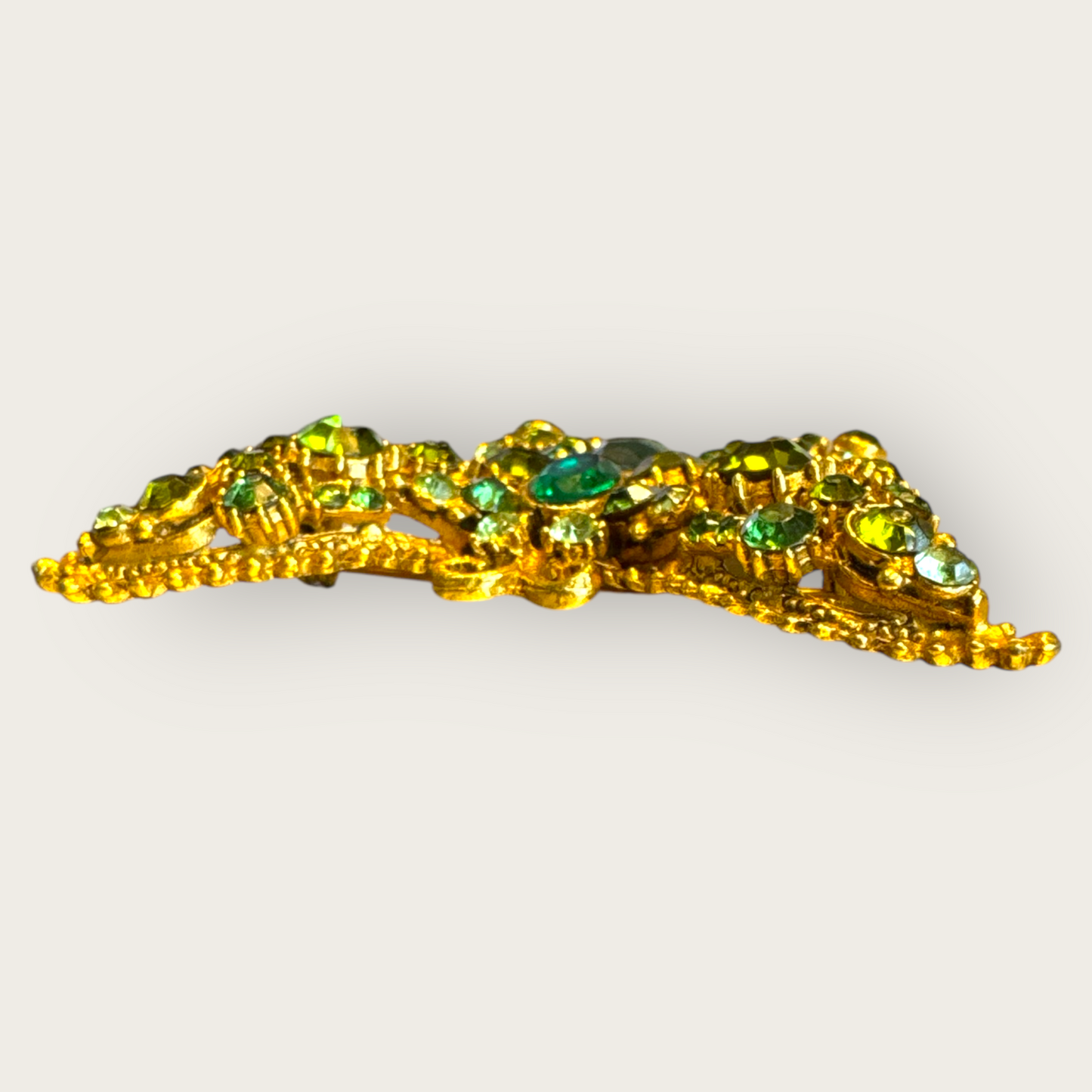Signed Weiss Vintage Green Butterfly Brooch with Uranium Glass – Heavy Gold Tone Statement Pin | Private Collection