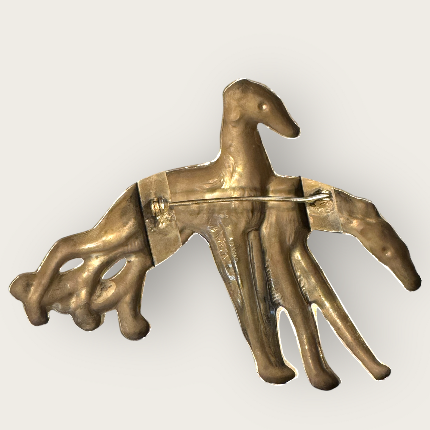 1940s Sterling Greyhound Brooch – Verified Monet Book Piece Vintage Dog Pin