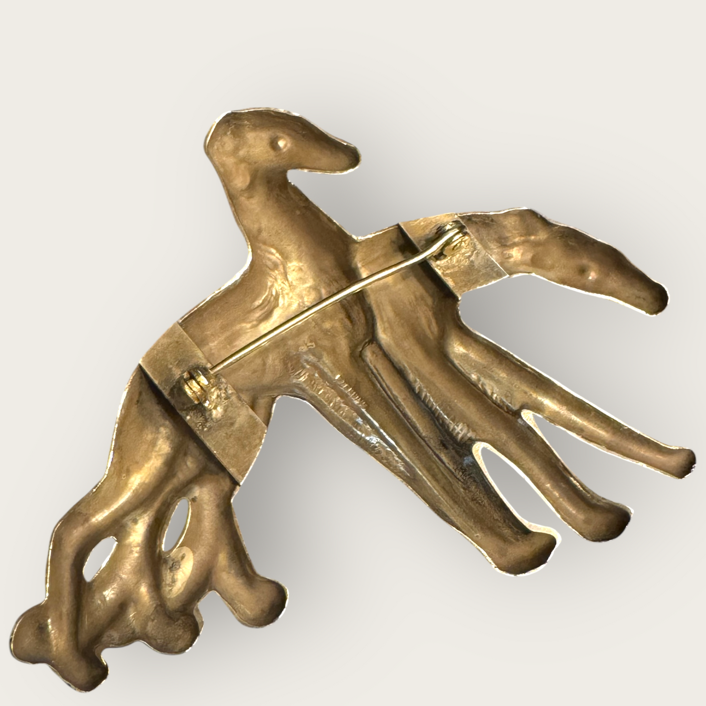 1940s Sterling Greyhound Brooch – Verified Monet Book Piece Vintage Dog Pin