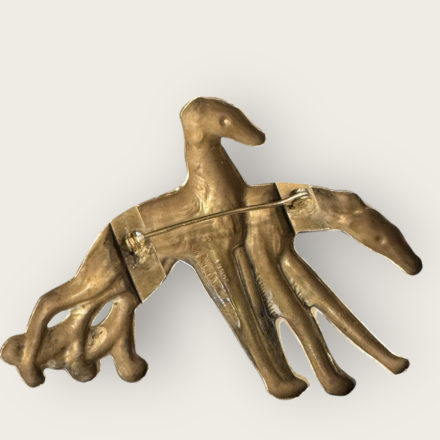 1940s Sterling Greyhound Brooch – Verified Monet Book Piece Vintage Dog Pin