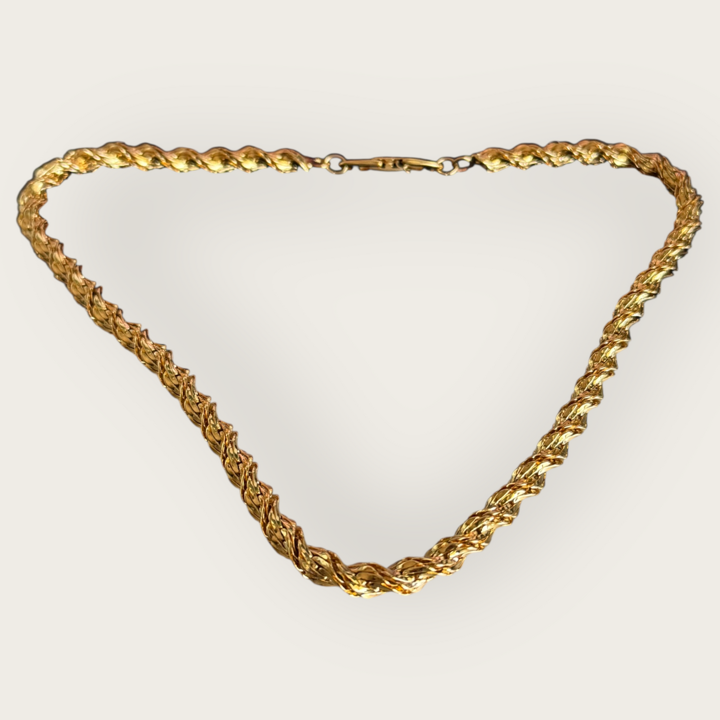 Napier Rope Necklace – Signed Gold-Tone Chunky Chain, 18 Inch