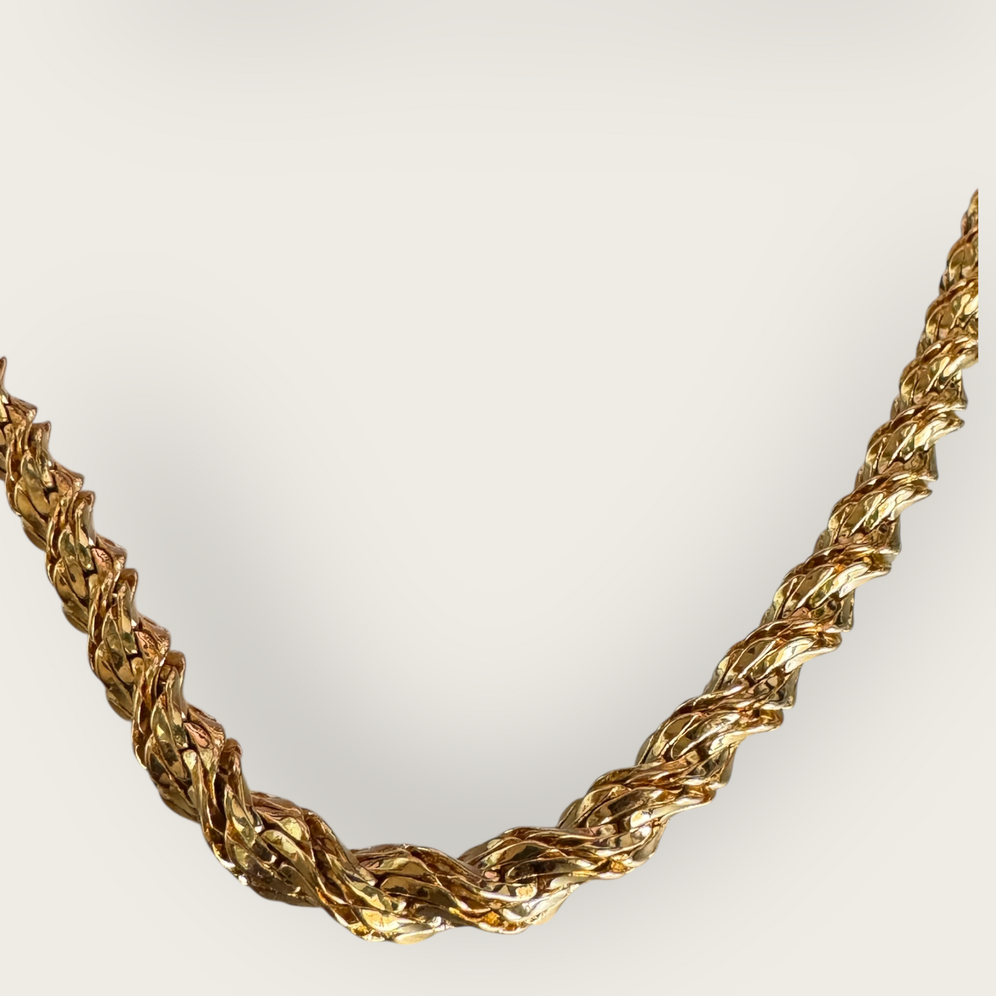 Napier Rope Necklace – Signed Gold-Tone Chunky Chain, 18 Inch