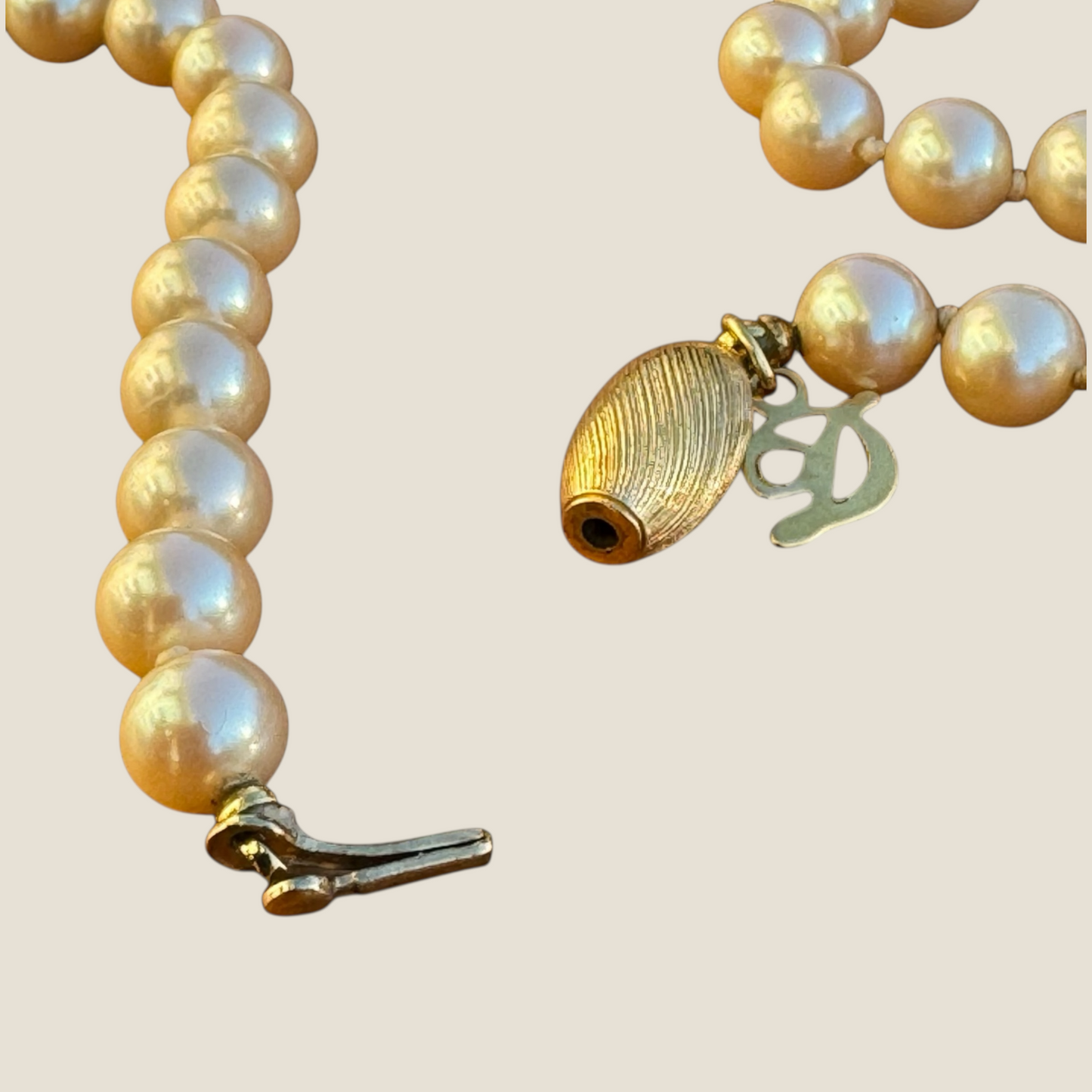 Vintage 1960s Dancraft Faux Pearl Necklace | 18” Strand with Gold-Tone Clasp | Timeless Mid-Century Elegance