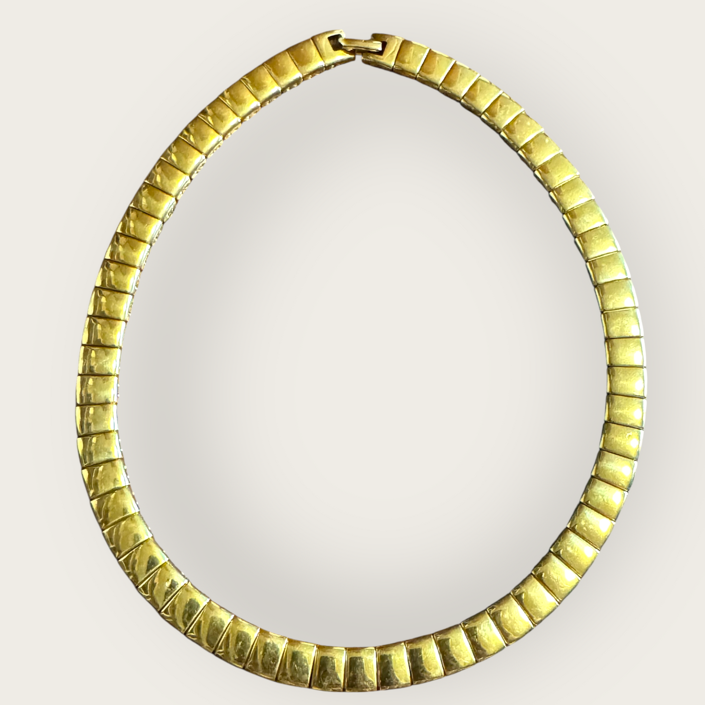 Vintage Napier Gold-Tone Choker Necklace Chunky 1980s Statement Collar