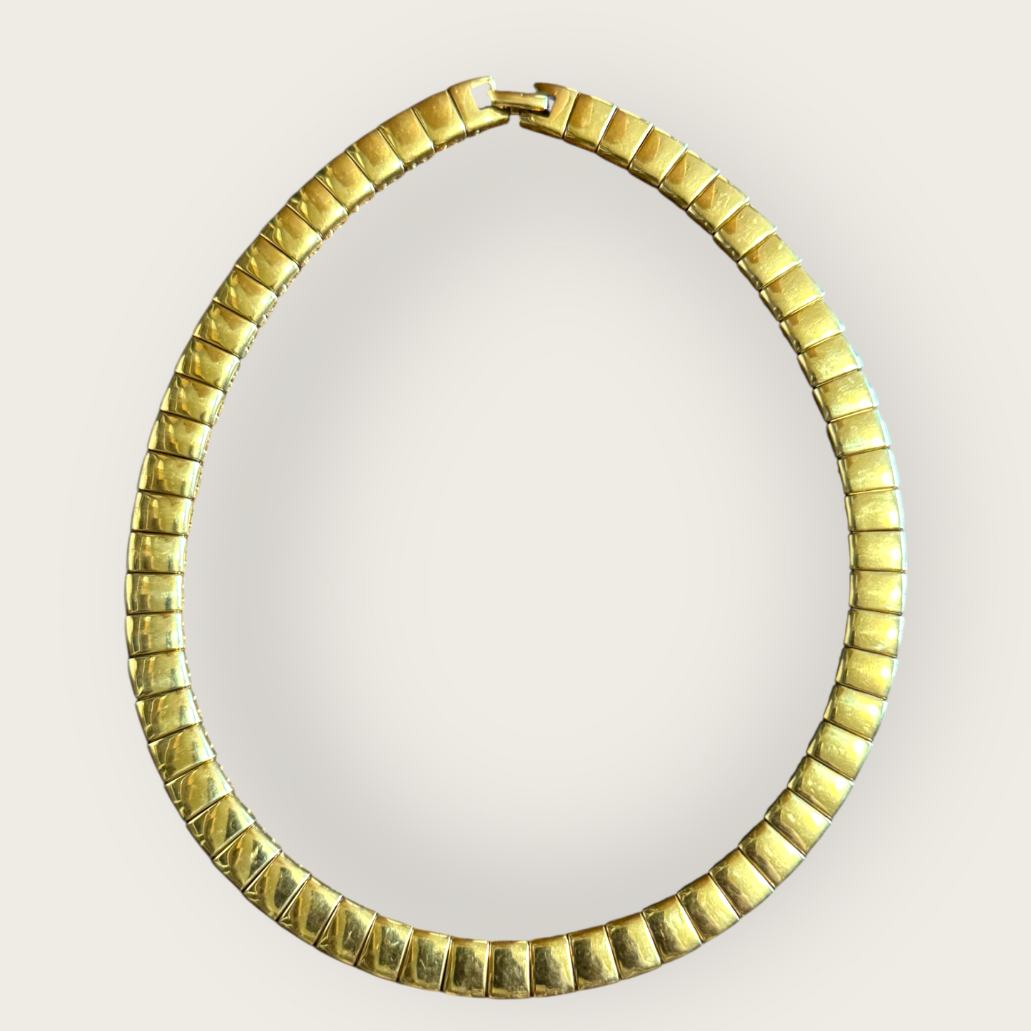Vintage Napier Gold-Tone Choker Necklace Chunky 1980s Statement Collar