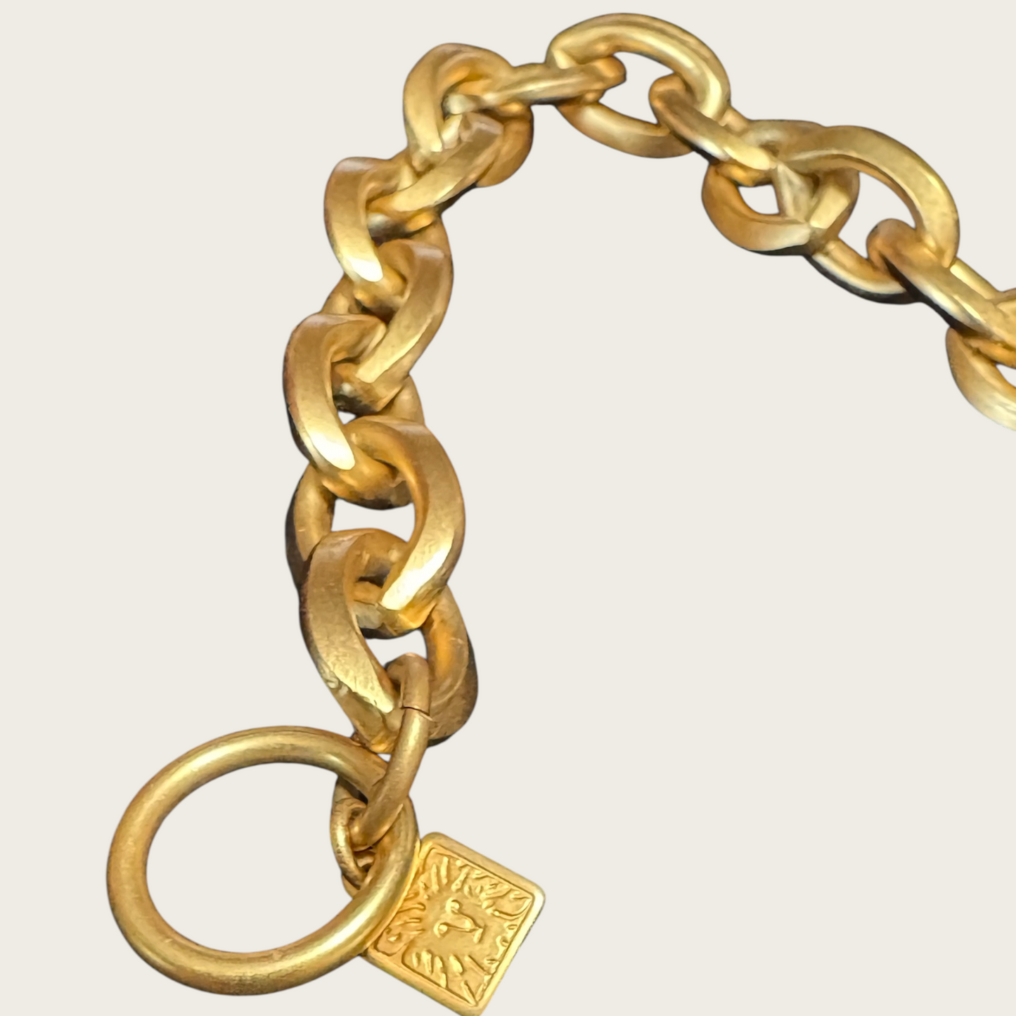 Vintage Anne Klein Gold-Tone Toggle Link Bracelet – Signed Designer Jewelry