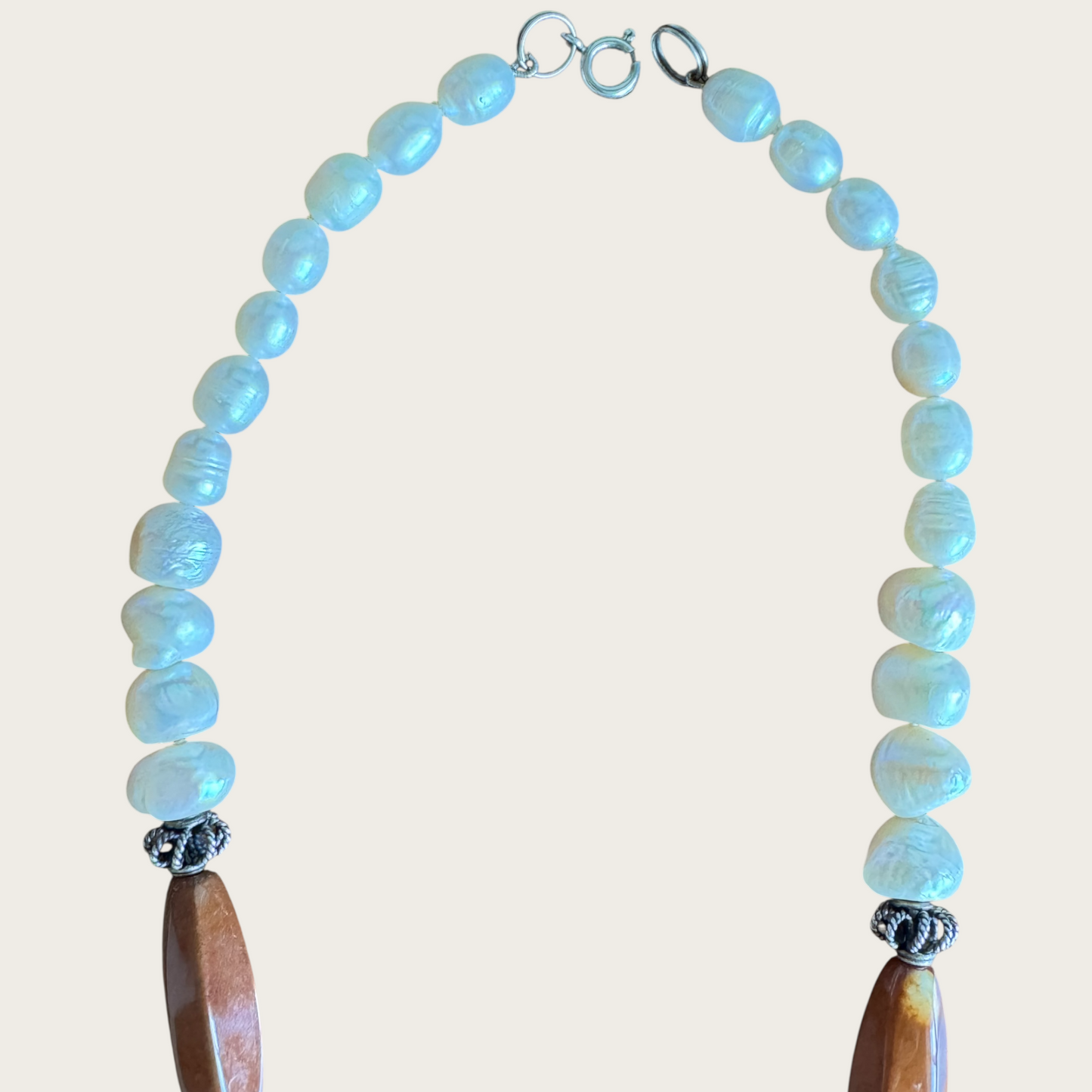 Vintage Taxco Mayan Revival Necklace – Signed Alpaca Silver Medallion with Quartz & Real Pearls