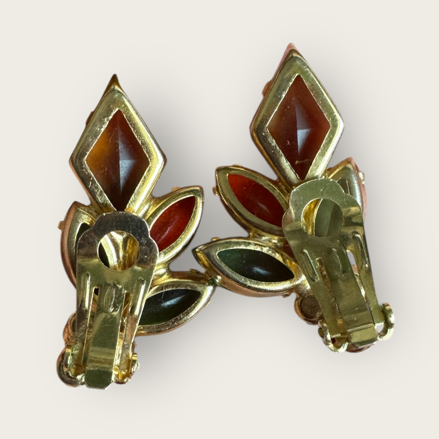 Juliana Verified Demi-Parure with Brooch and Clip-On Earrings | Autumn Rhinestones | Book Piece | Private Collection