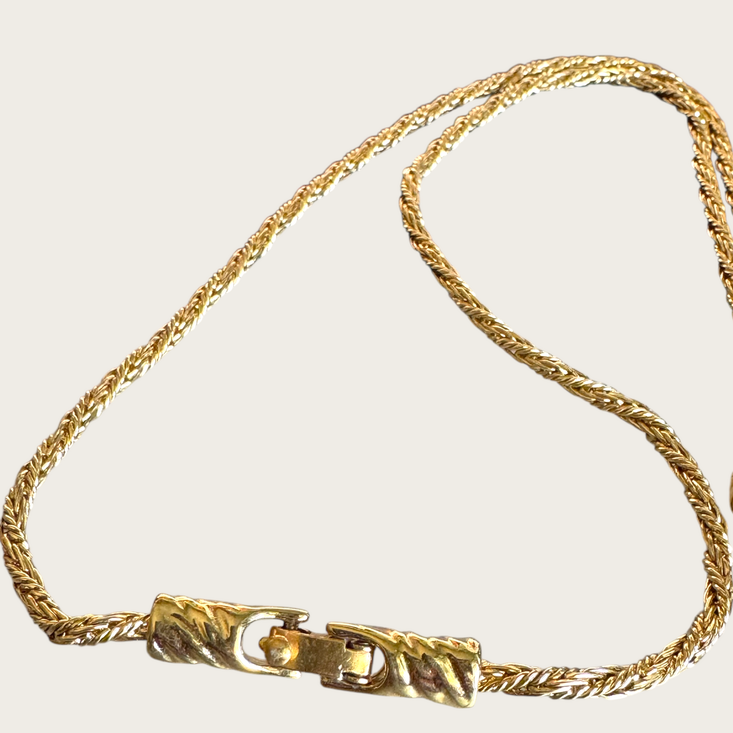 Vintage Monet Gold-Tone Rope Necklace with Articulated Tassel Pendant