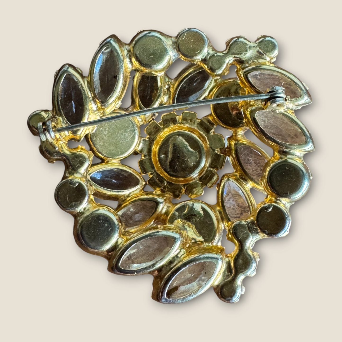 Verified Juliana Rhinestone Brooch – Scooped Aurora Borealis Stones