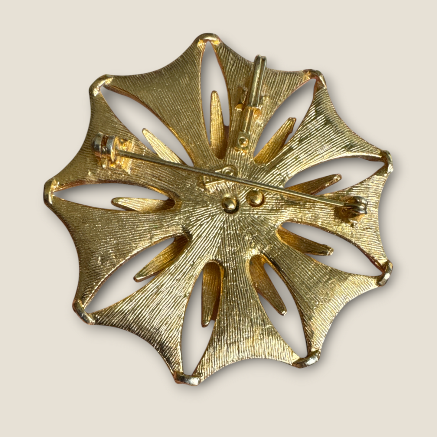 Vintage ART Signed Gold-Tone Starburst Brooch & Pendant – Arthur Pepper Mid-Century Convertible Jewelry