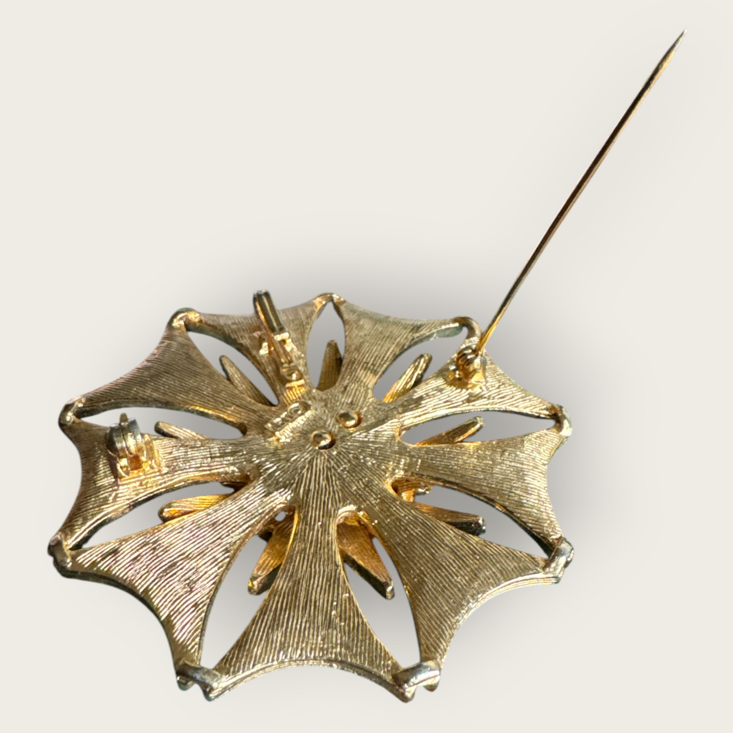 Vintage ART Signed Gold-Tone Starburst Brooch & Pendant – Arthur Pepper Mid-Century Convertible Jewelry