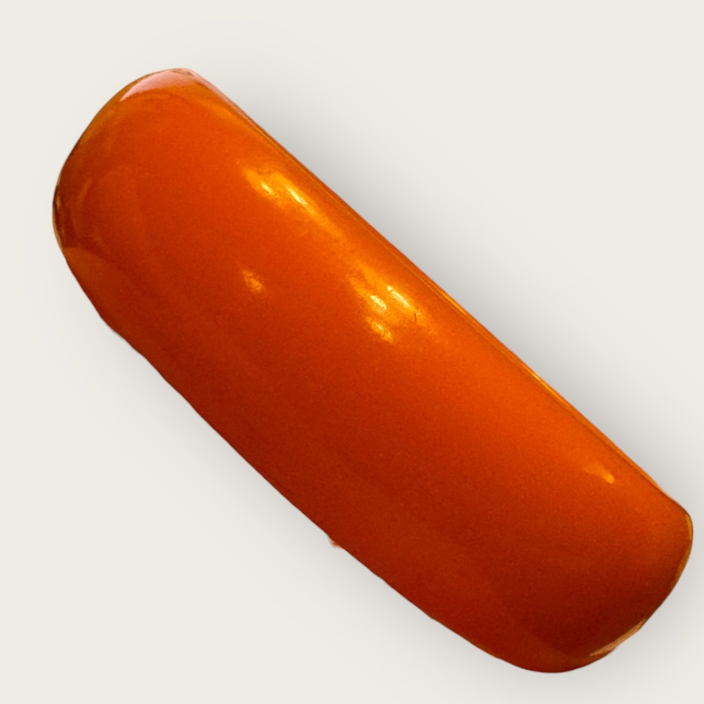 Vintage Authentic Bakelite Bangle – Pumpkin Marigold Orange Catalin – 1930s–1940s Tested