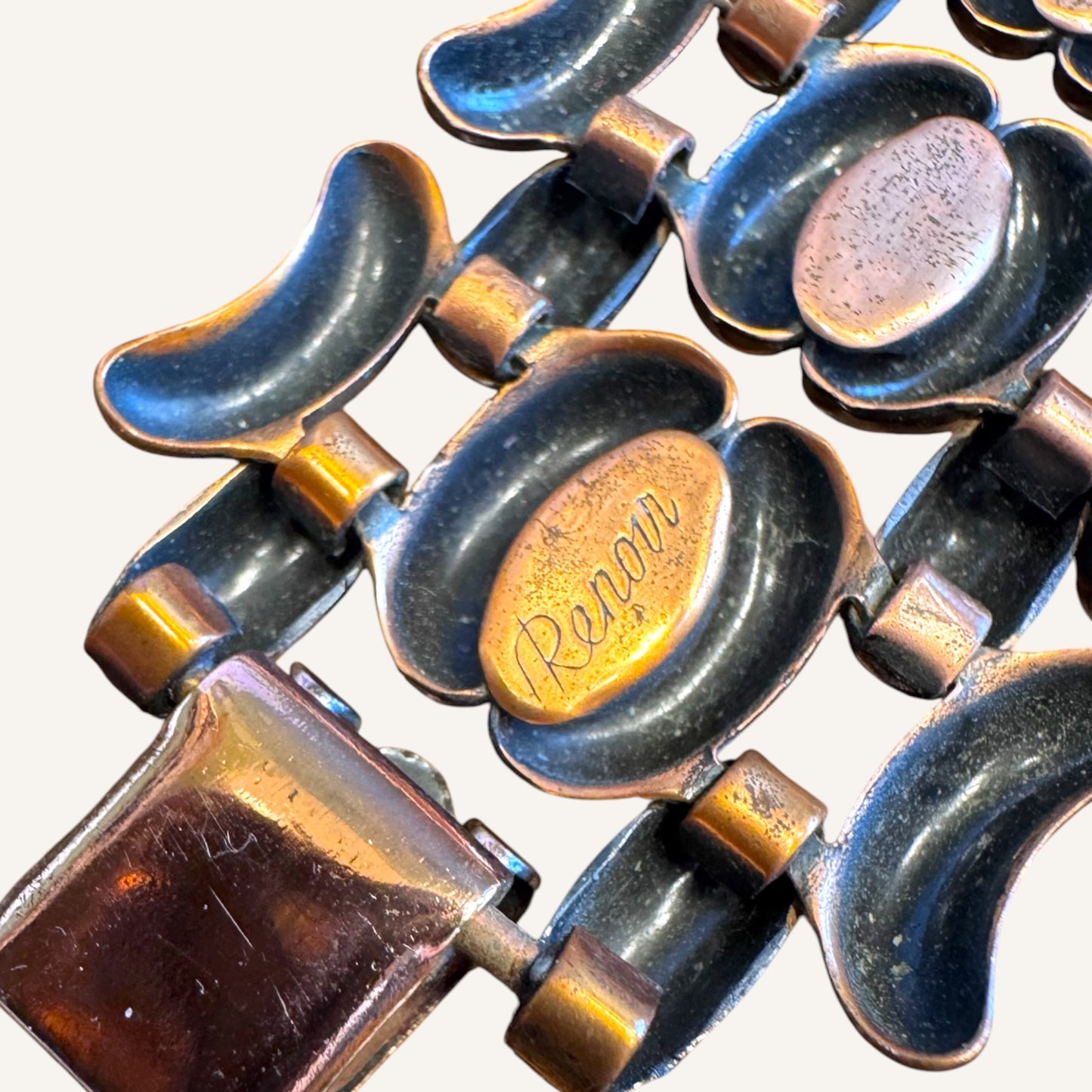 Renoir Mid Century Modern Copper Panel Bracelet Circa 1950s