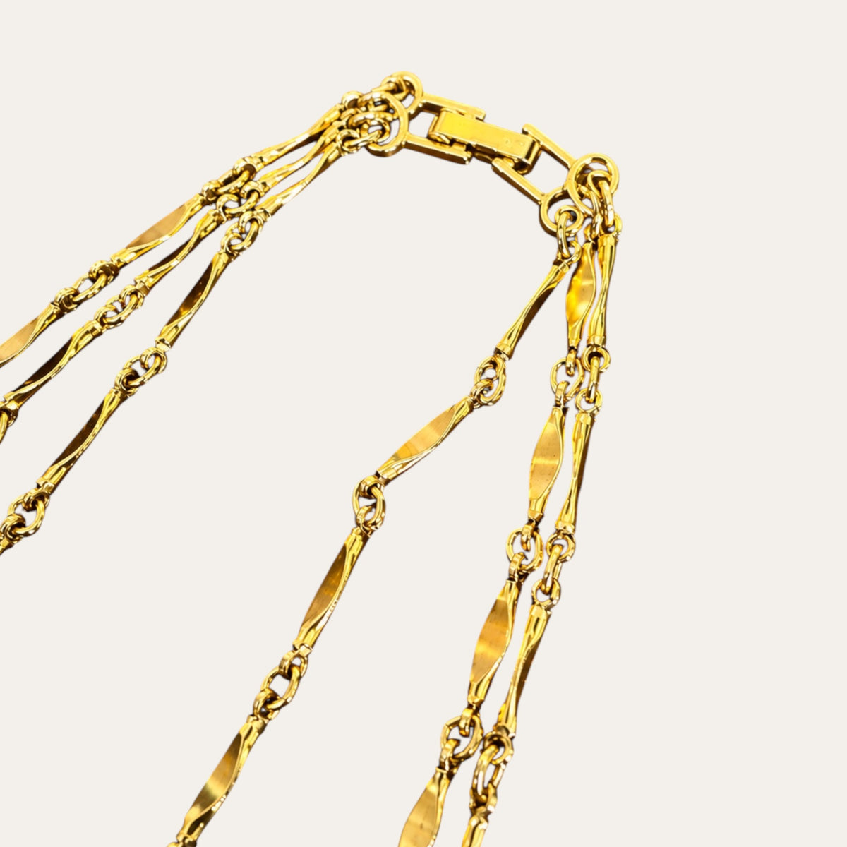Authentic Vintage Goldette N.Y. Three-Strand Gold Coin Medallion Statement Necklace | c. Late 1950s–Early 1960s