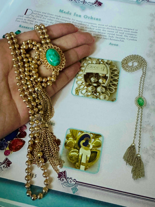 From Juliana to Avon: The 1970s Green Lucite Bolo Necklace by DeLizza & Elster