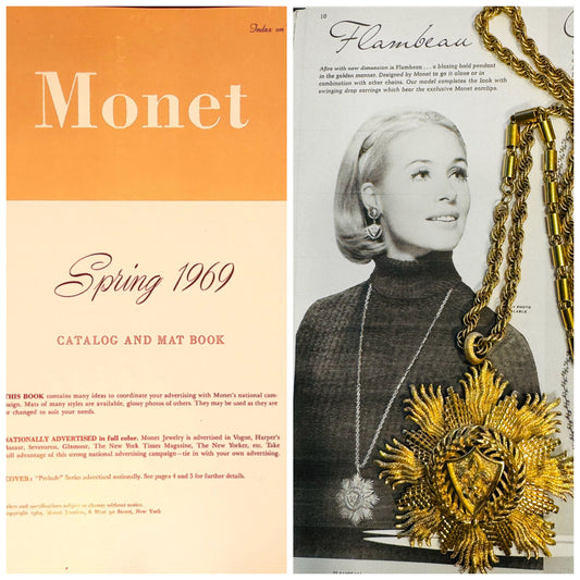 1969 Monet “Flambeau” Necklace – A Rare Statement from the Spring Catalog