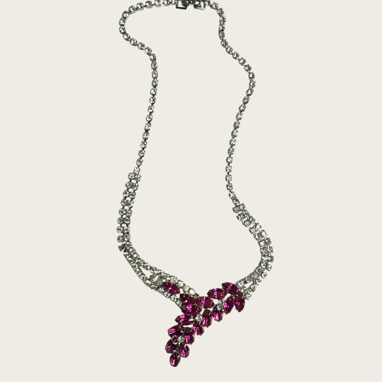 Mid-Century Rhinestone, Crystal, Beaded Statements Necklaces