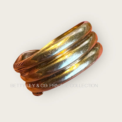 Antique Serpent Ring in Solid 14K Gold with Emerald Eye | Private Collection