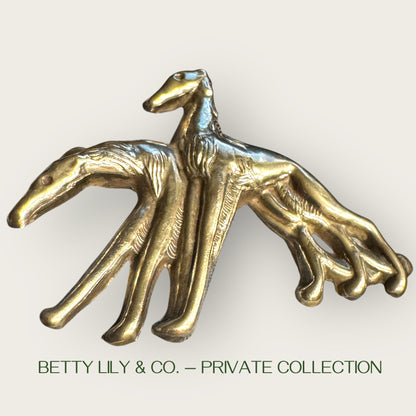 1940s Sterling Greyhound Brooch | Verified Monet Book Piece | Private Collection