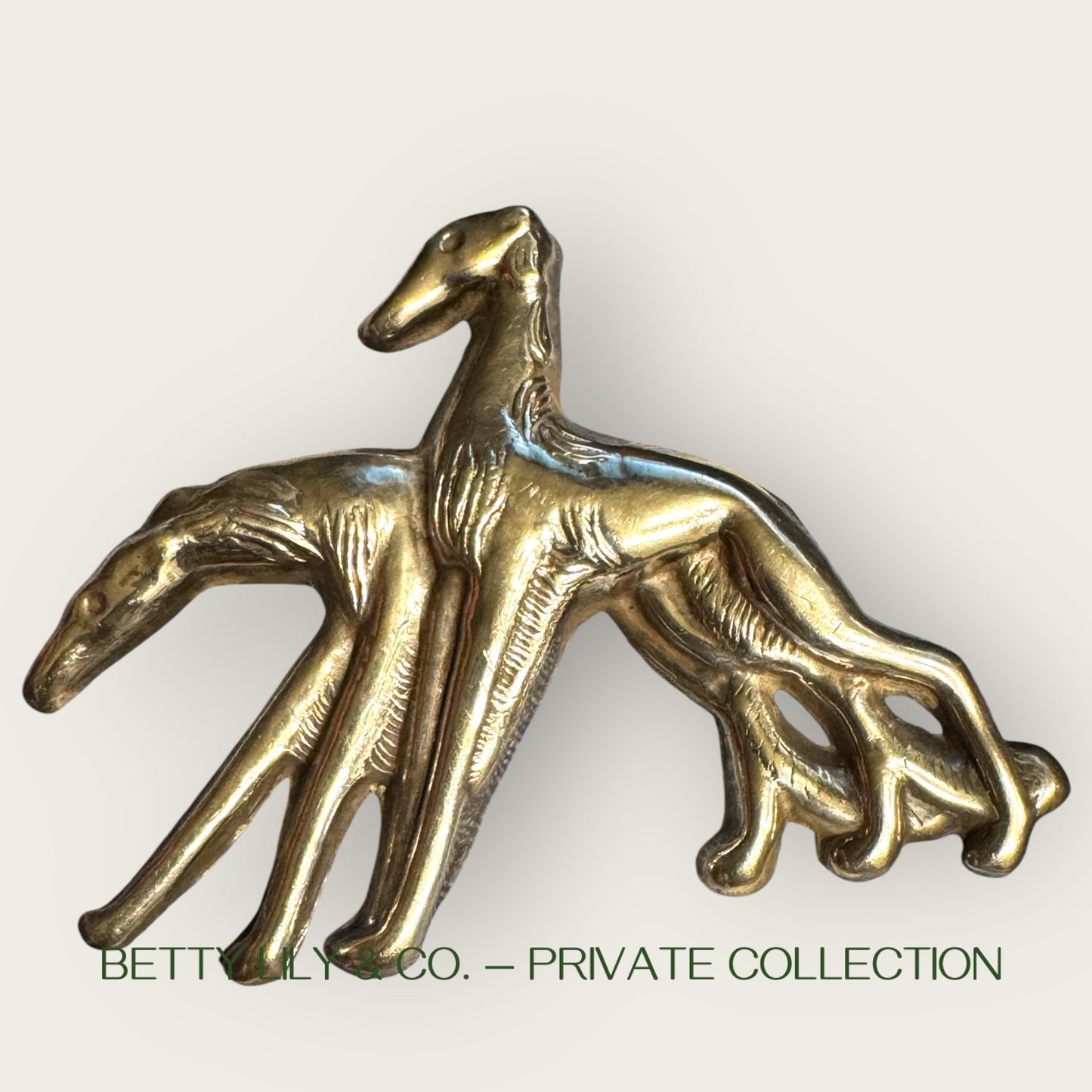 1940s Sterling Greyhound Brooch | Verified Monet Book Piece | Private Collection