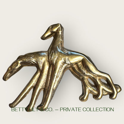 1940s Sterling Greyhound Brooch | Verified Monet Book Piece | Private Collection
