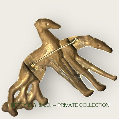 1940s Sterling Greyhound Brooch | Verified Monet Book Piece | Private Collection