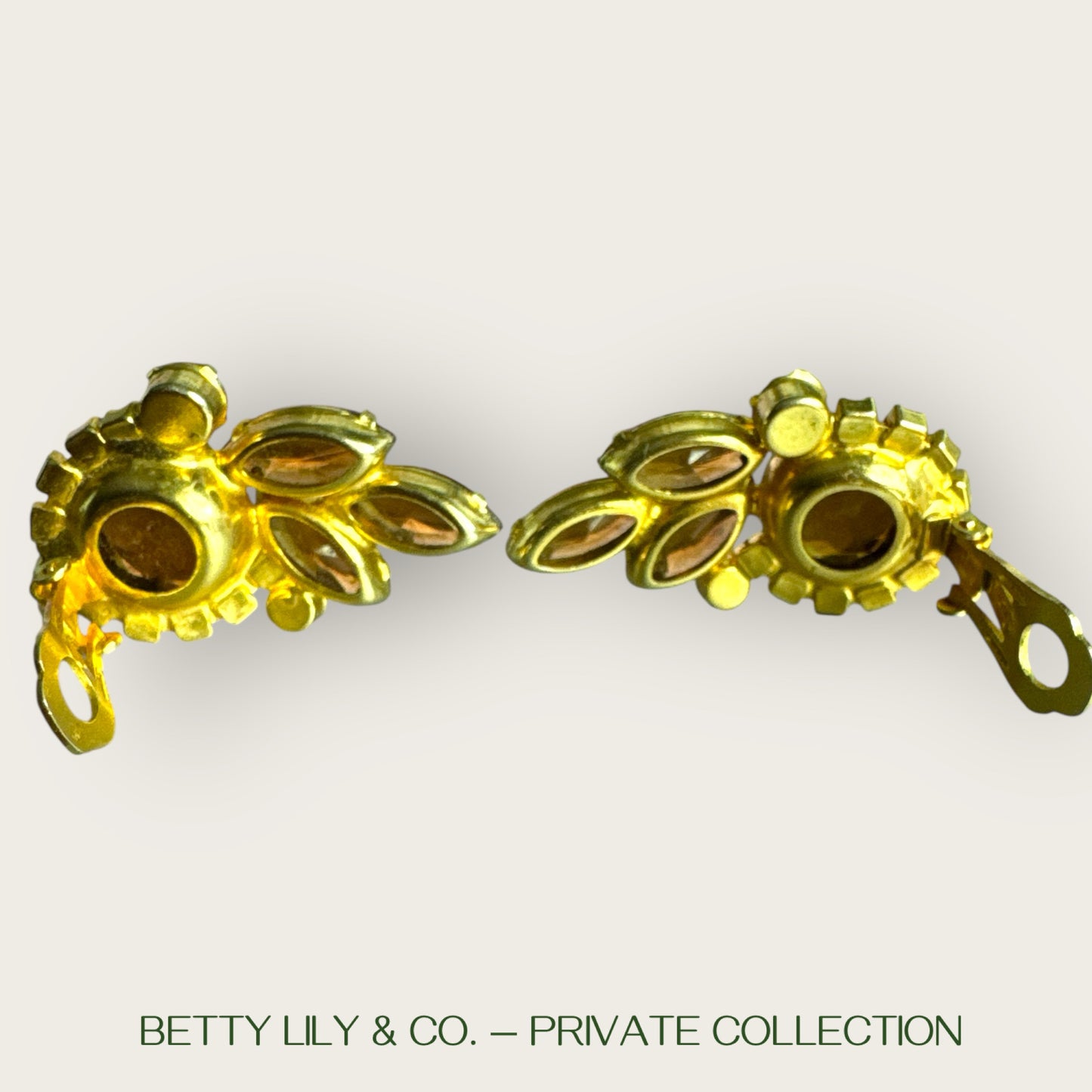 Juliana Root Beer Aurora Borealis Fan Earrings – Verified Book Piece | Private Collection