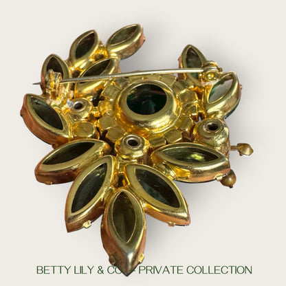 Juliana Green Navette & Dentelle Florette Brooch – Verified Reference #4947 | Private Collection