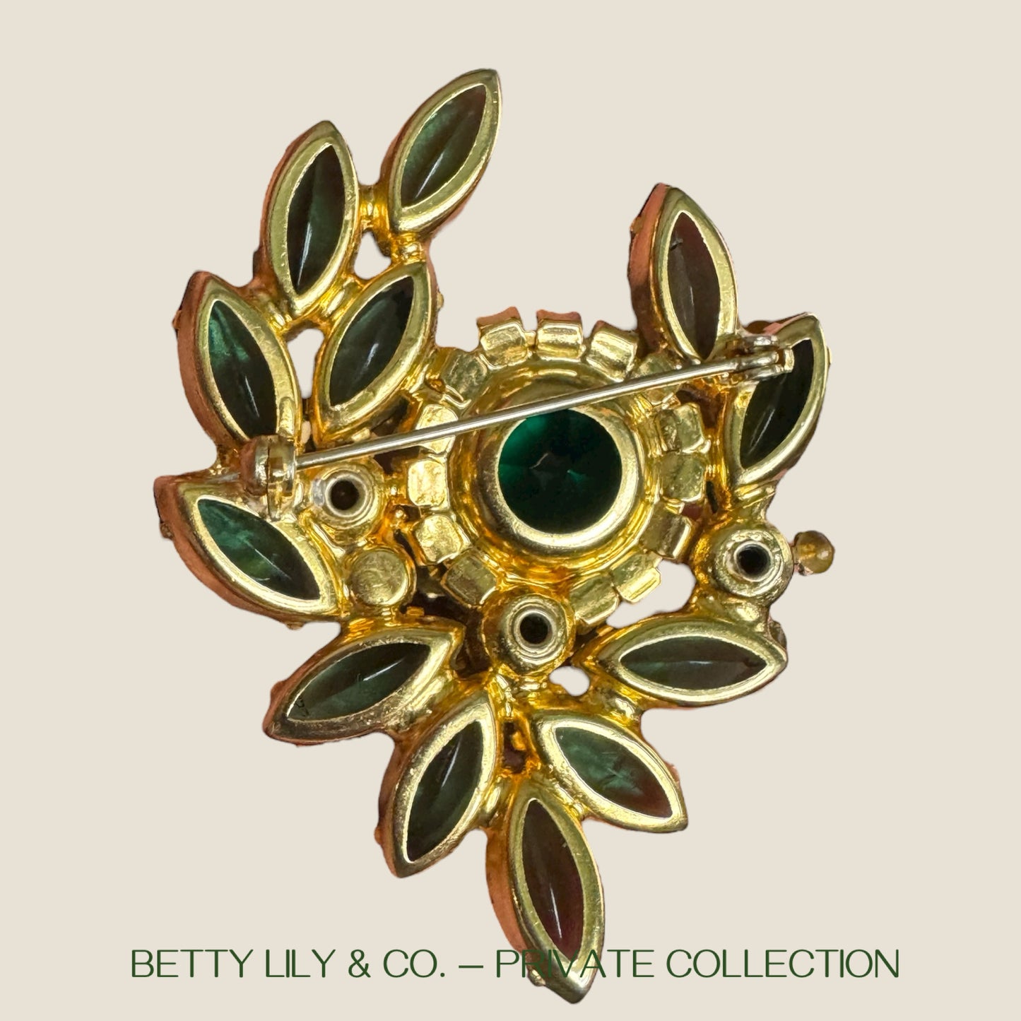 Juliana Green Navette & Dentelle Florette Brooch – Verified Reference #4947 | Private Collection