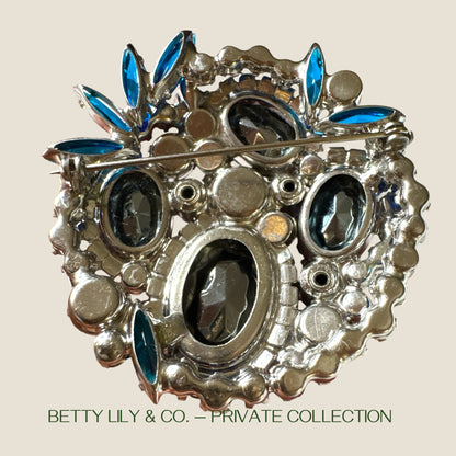 Vintage Juliana Heliotrope Rhinestone Brooch | DeLizza & Elster Watermelon, AB & Emerald Statement Pin | Private Collection