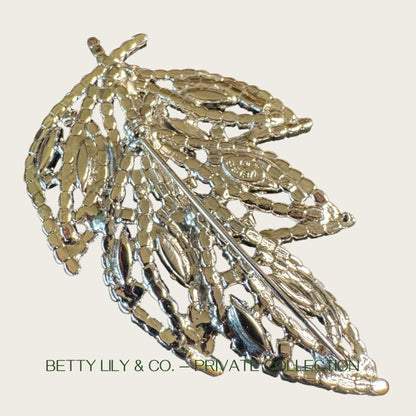 Signed Weiss Emerald Green Navette Rhinestone Parure | Necklace, Bracelet & Brooch | Mid-Century Collector’s Masterpiece | Private Collection