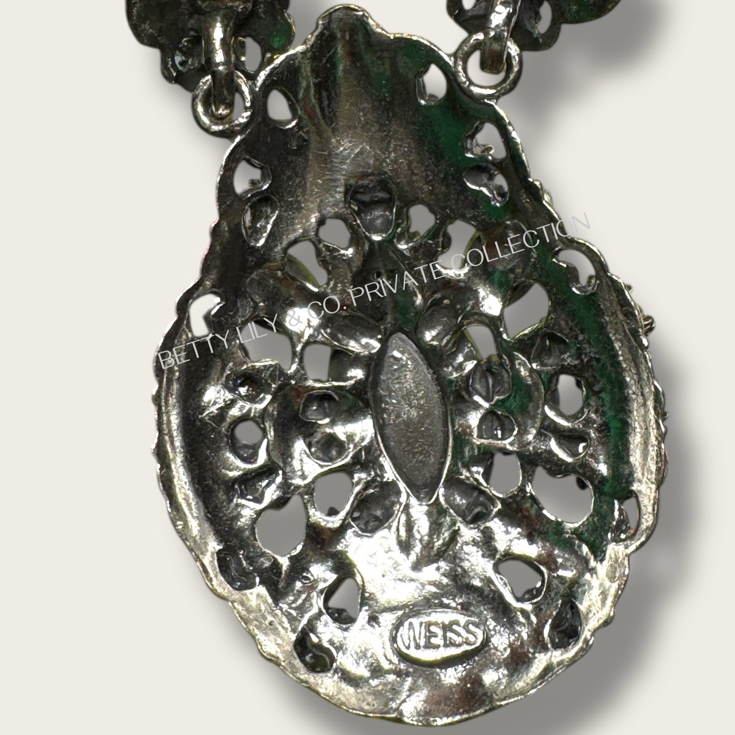 Vintage Signed Weiss Midnight Blue Aurora Statement Necklace | Private Collection