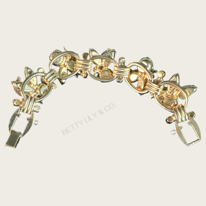 Verified Juliana Bracelet & Earrings Set – Blue, Pink & White Givre Rhinestones – 1960s Vintage Jewelry