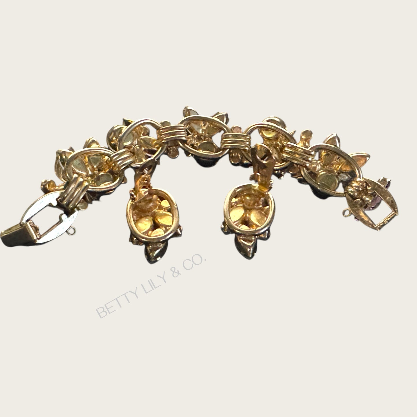 Verified Juliana Bracelet & Earrings Set – Blue, Pink & White Givre Rhinestones – 1960s Vintage Jewelry