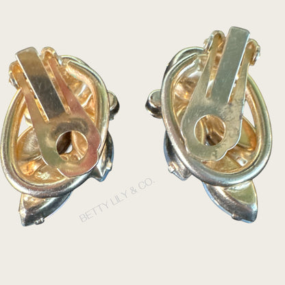 Verified Juliana Bracelet & Earrings Set – Blue, Pink & White Givre Rhinestones – 1960s Vintage Jewelry