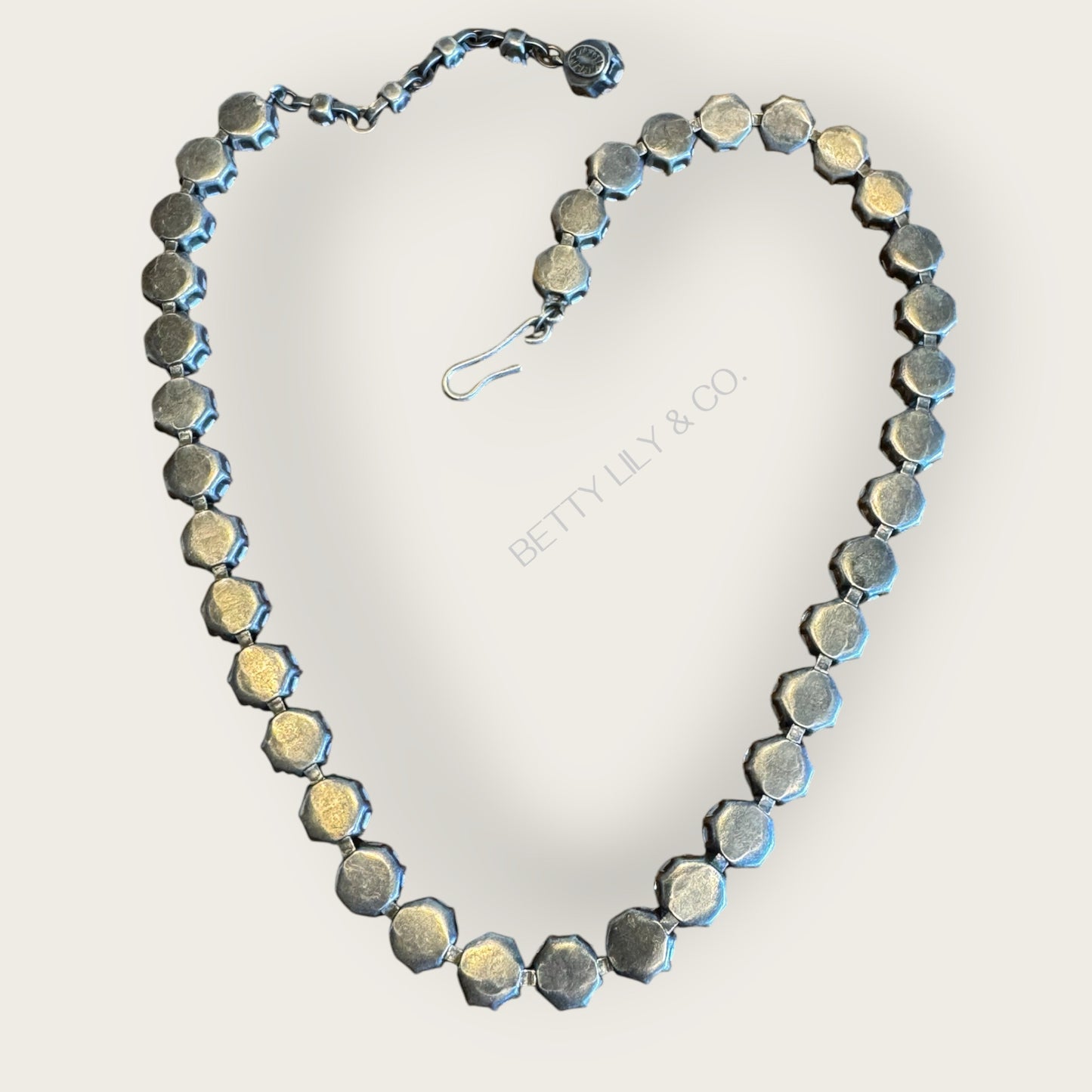 Vintage Made in Austria Smoky Gray Aurora Borealis Crystal Choker Necklace