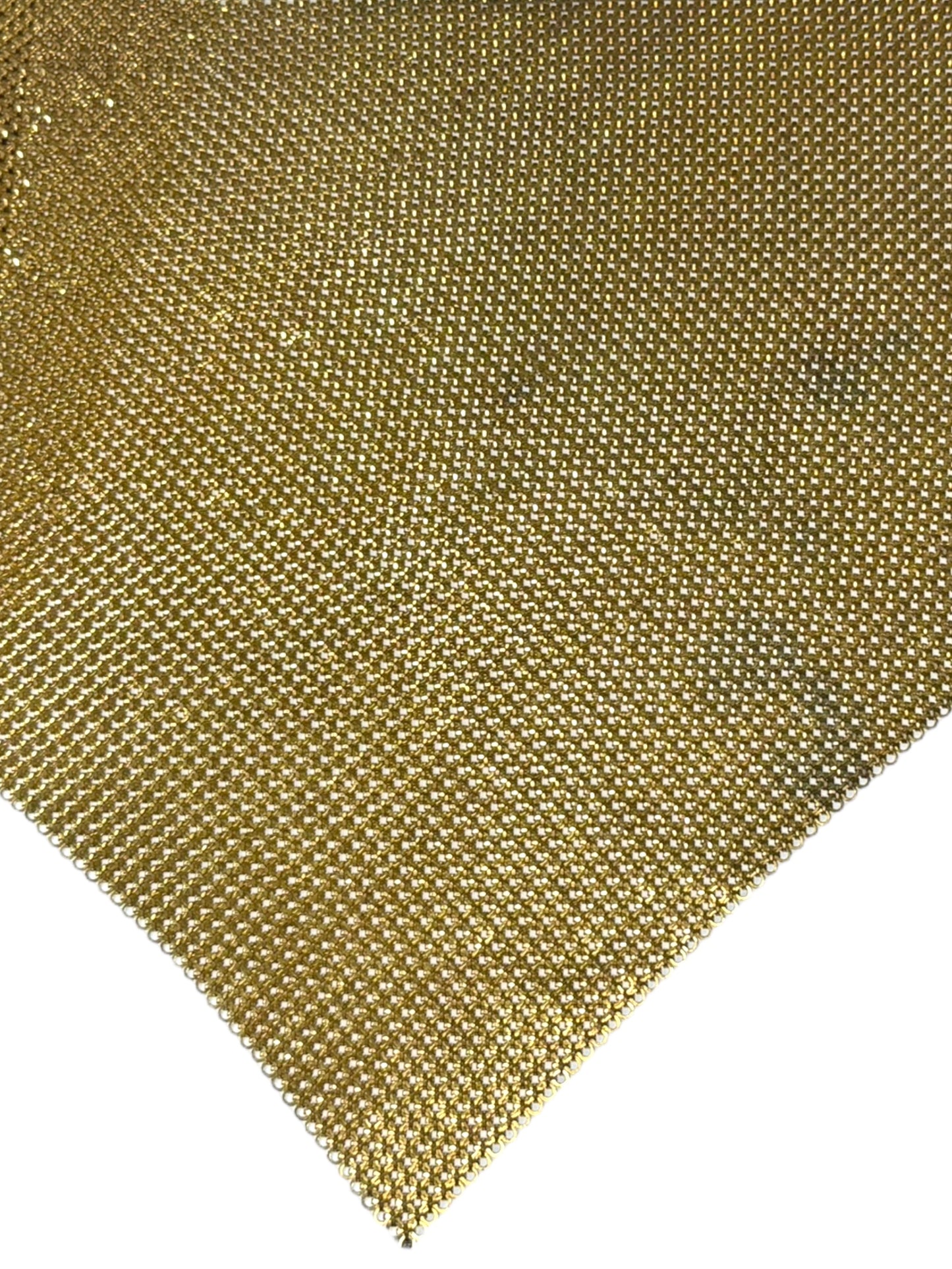 Vintage Whiting & Davis Gold Mesh Bib Necklace – 1970s Couture Statement Collar, Signed