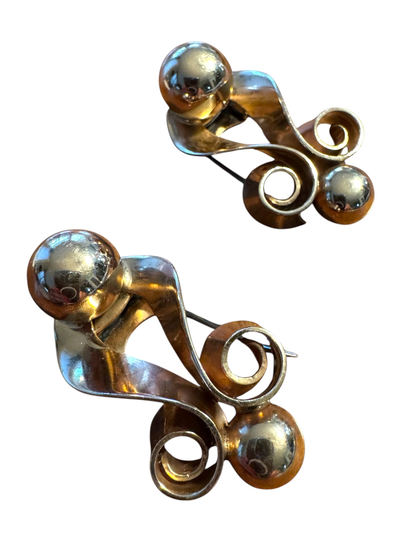 Vintage Napier Sterling Silver Art Deco Dress Clips – Pair (c. 1935–1945)