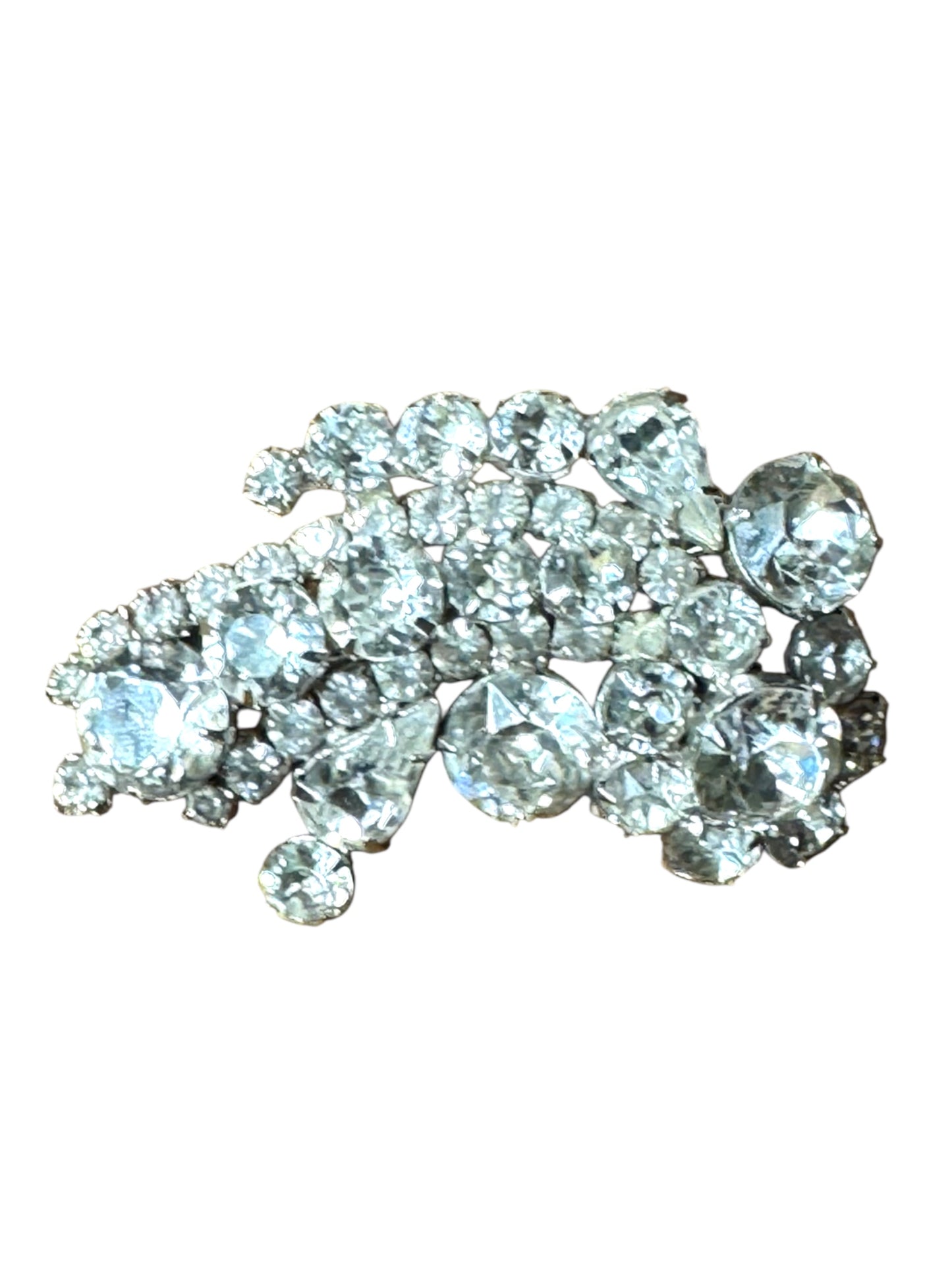 Dazzling mid-century Kramer signed rhinestone brooch – layered brilliance in silver tone, 1950s–1960s vintage jewelry